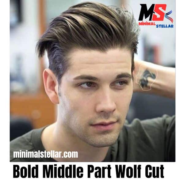 Bold Middle Part Wolf Cut