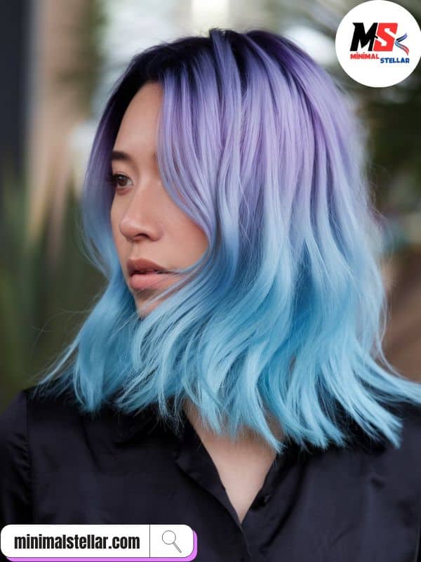 Icy Butterfly Haircut With Dark Roots