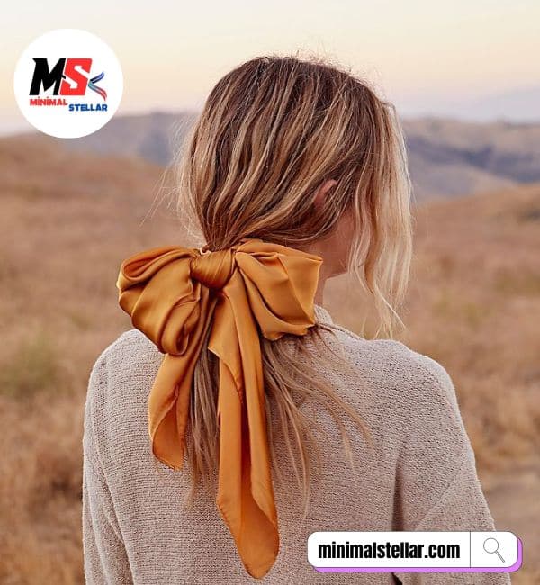 Messy Pony with Scarf: Bohemian Chic