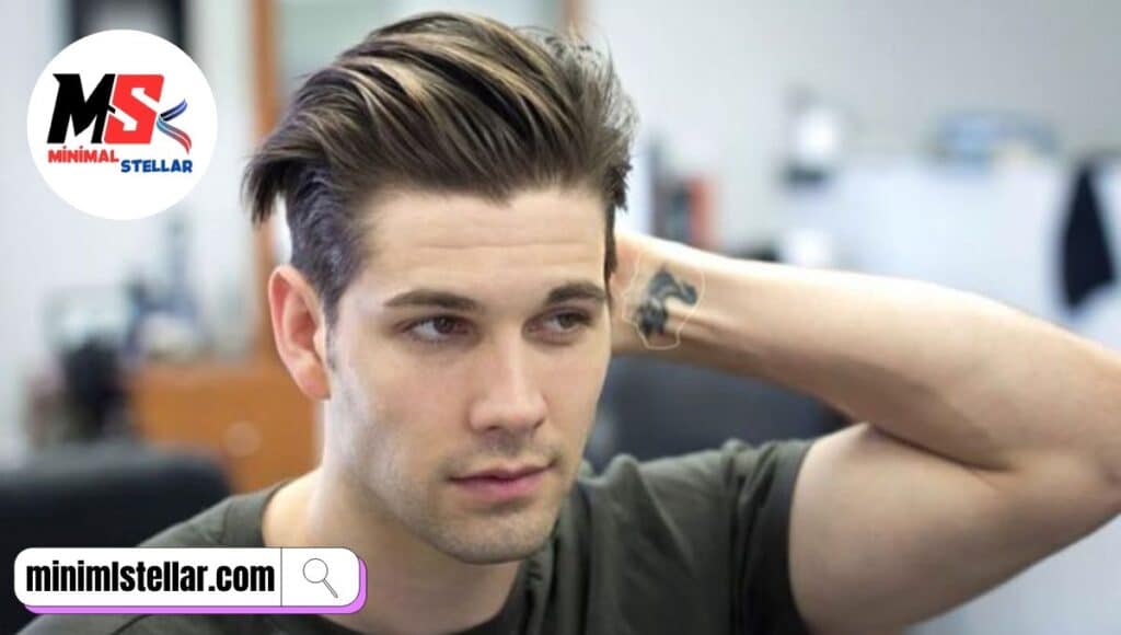 Modern Slicked-back Men's Haircut