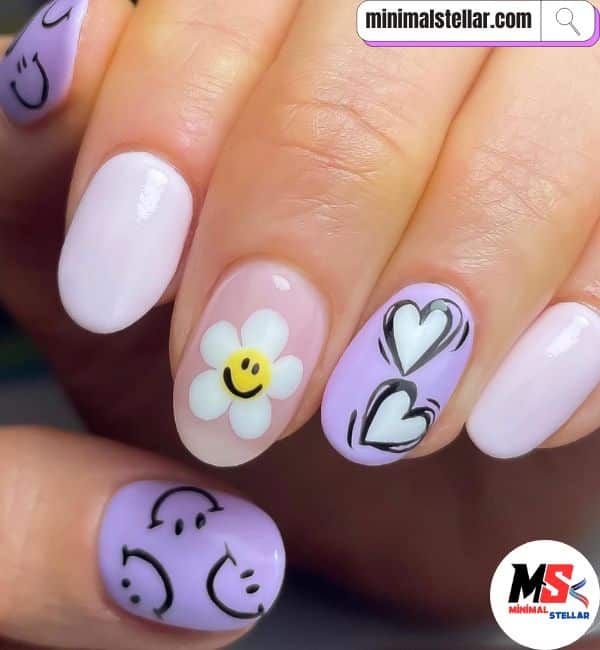 Smiley-Face Nails: Happiness at Your Fingertips