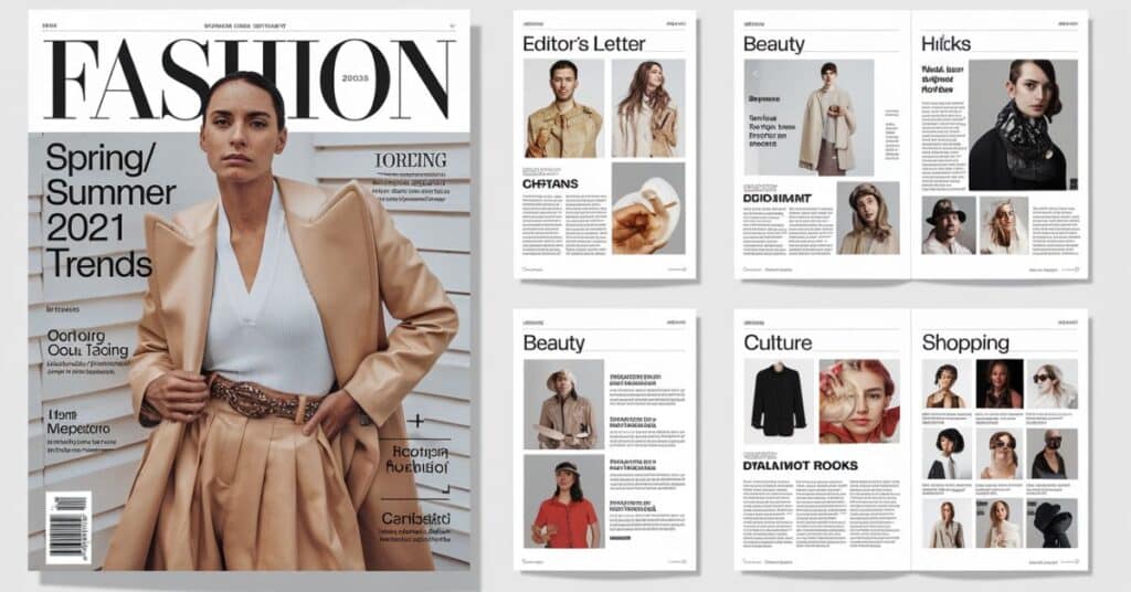 how to design a fashion magazine like vogue