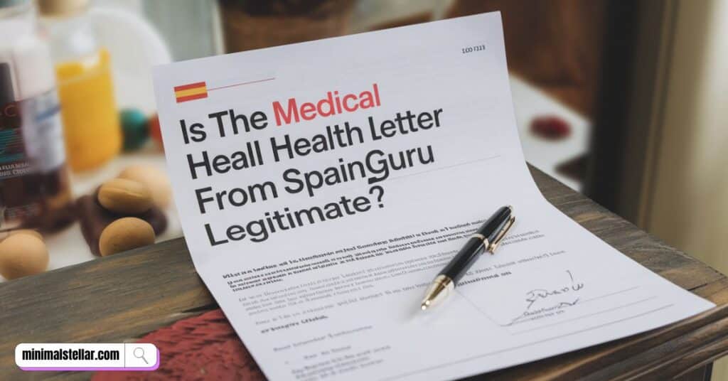 is the medical health letter from spainguru legitimat